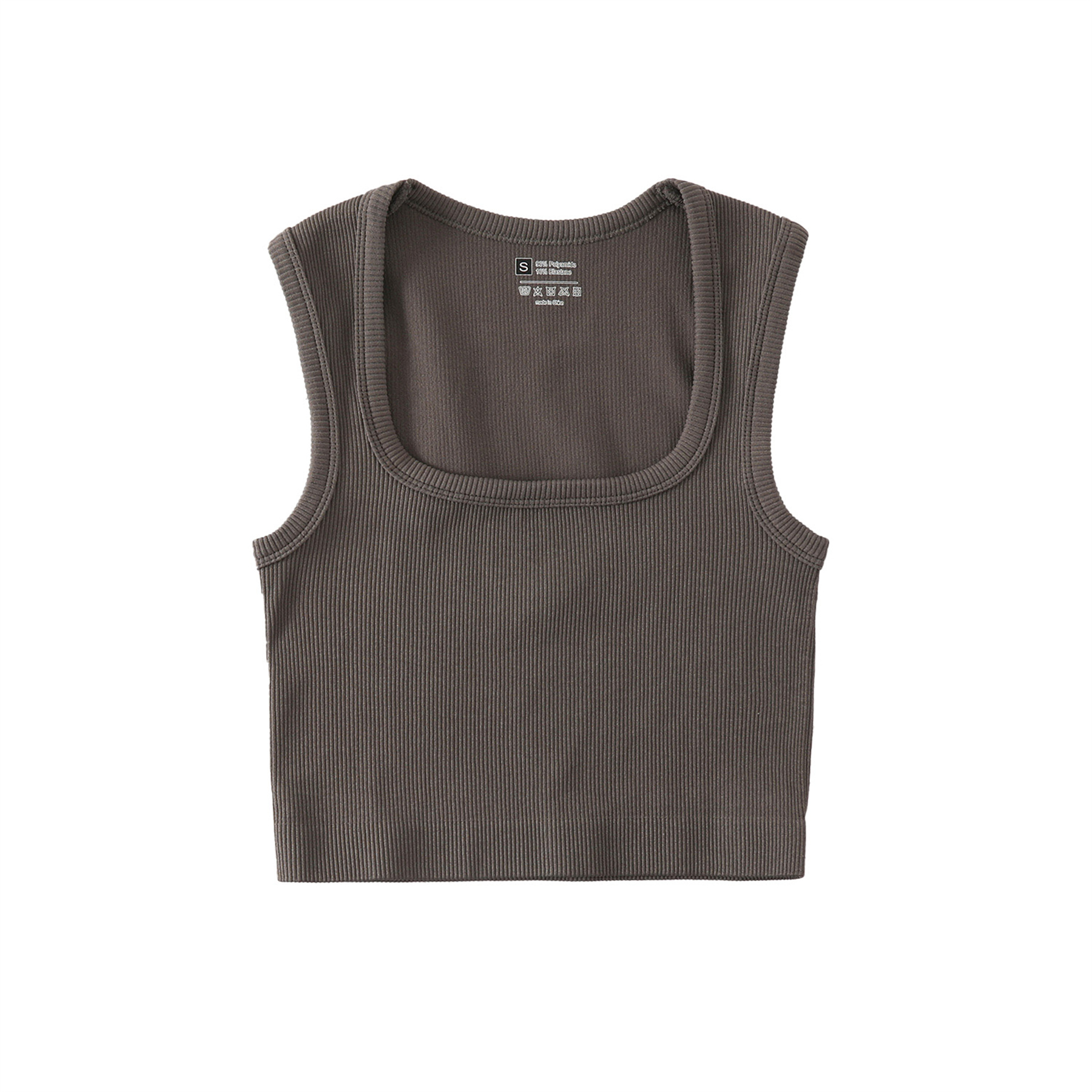 Womens Ribbed Longline Sports Bra 3