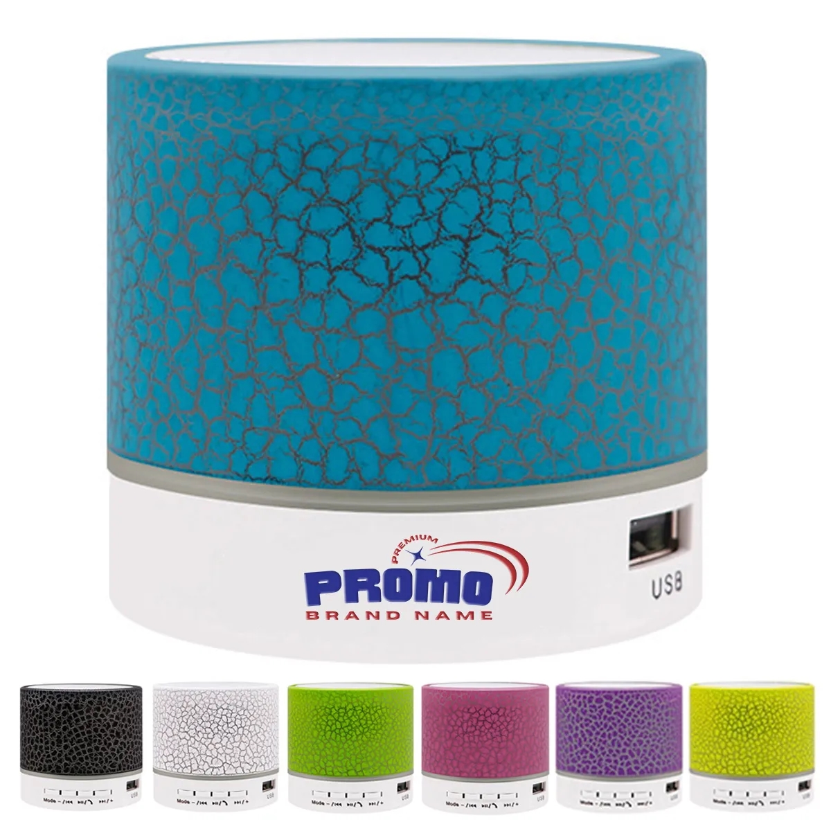 Portable Crack Wireless Mini BT Speaker with LED Light 6