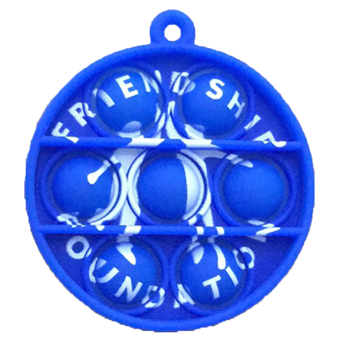 Fidget Popper Round Shaped Keychain - Full Color Imprint 1