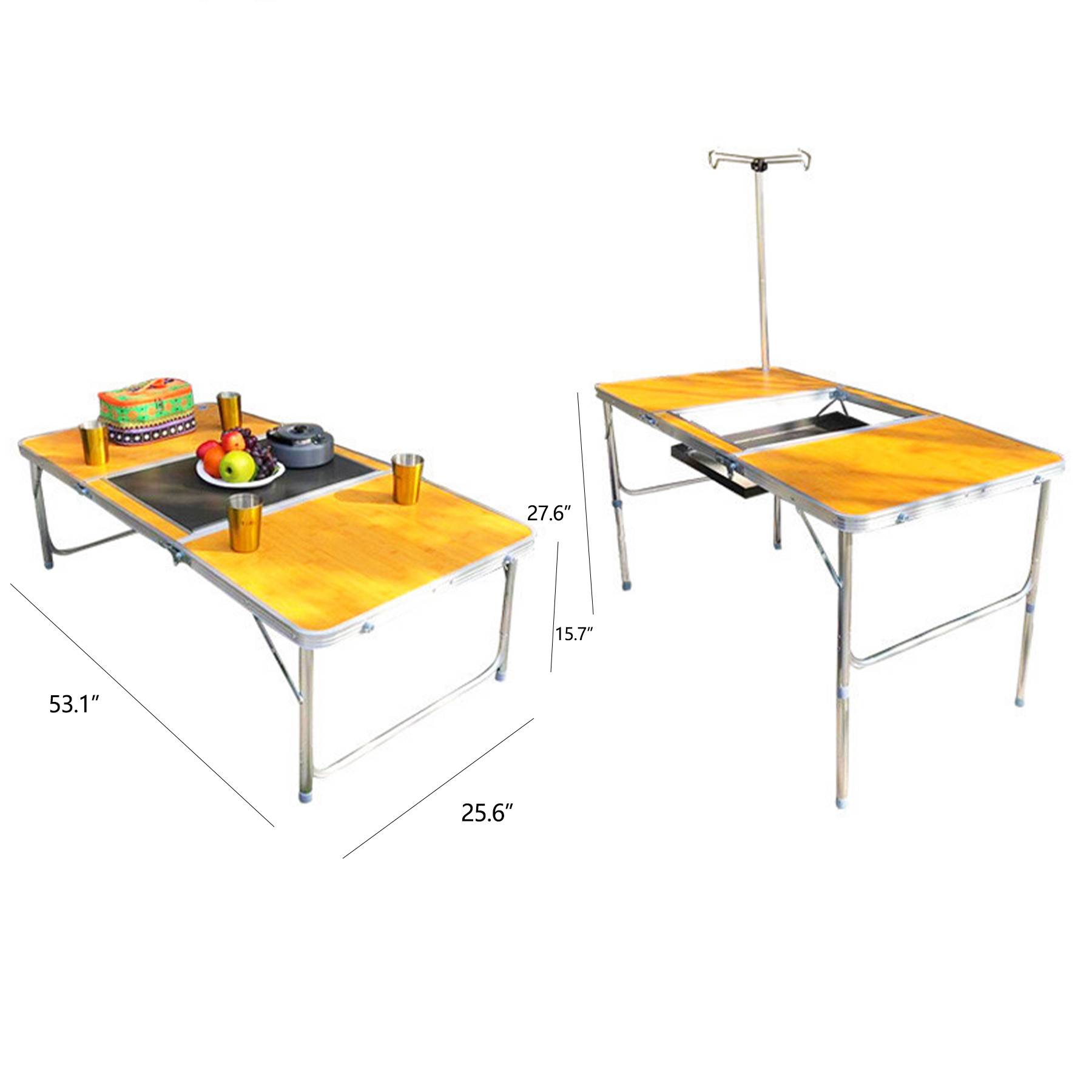 Portable aluminum alloy new barbecue folding table 4