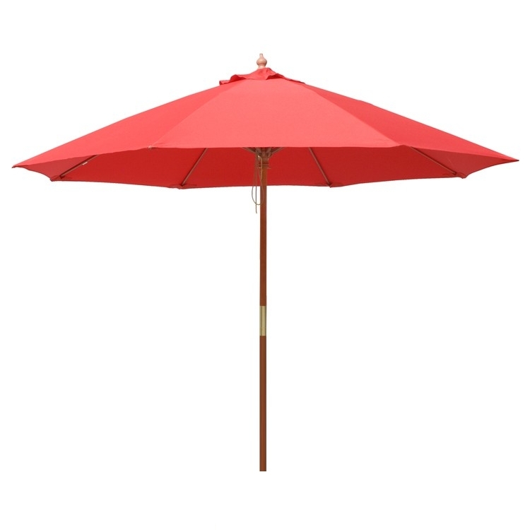Round Fiberglass Umbrella with 8 Ribs, Blank No Imprint, 9' 3