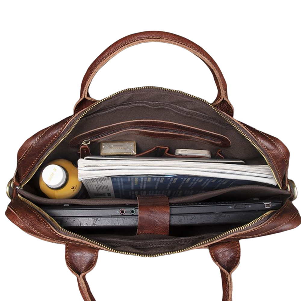 Leather Laptop Shoulder Bag 3