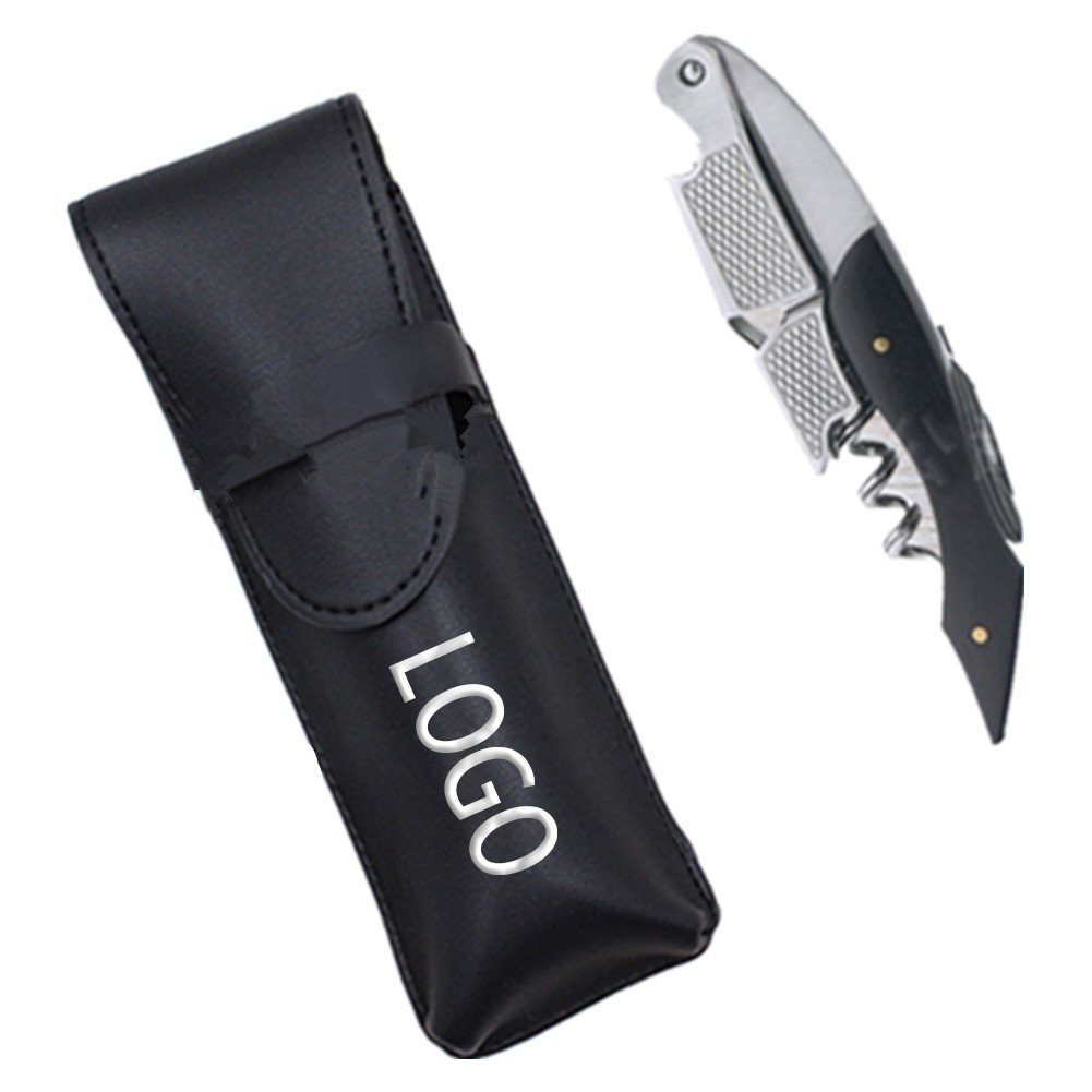 Leather Wine Opener Holder 2