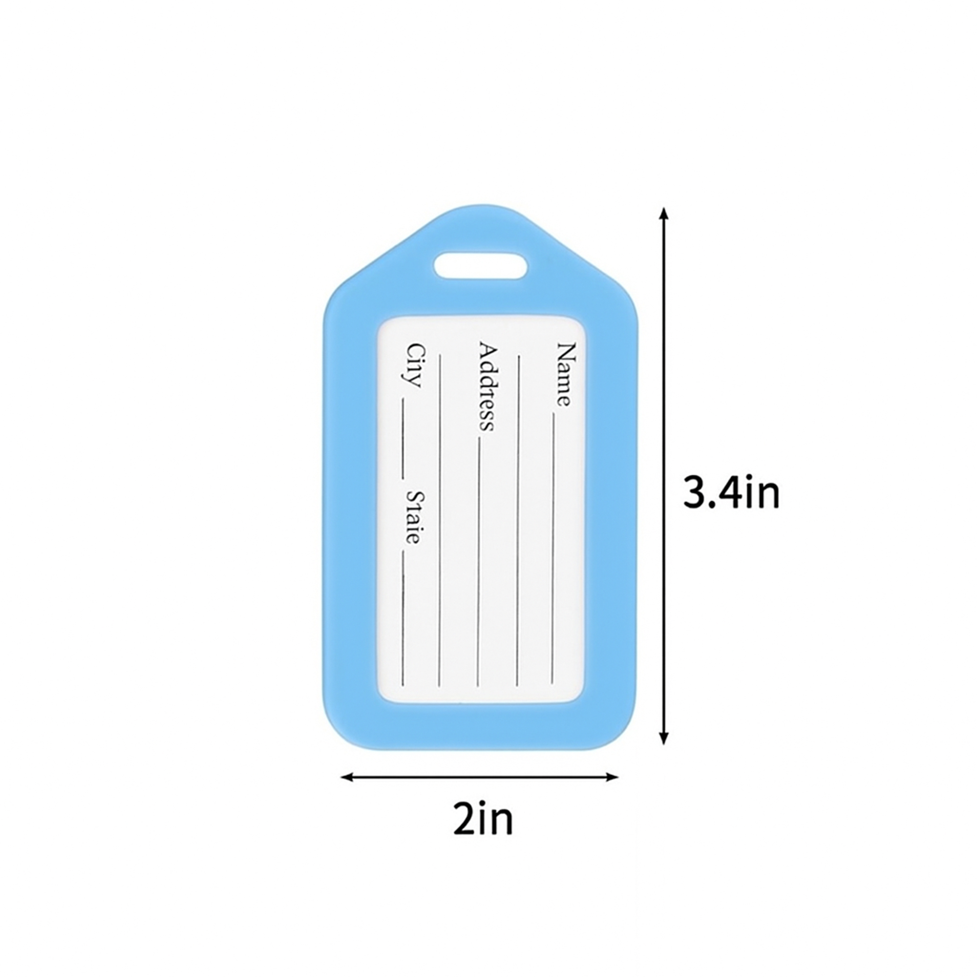 Durable Plastic Luggage Tag With ID Card 3
