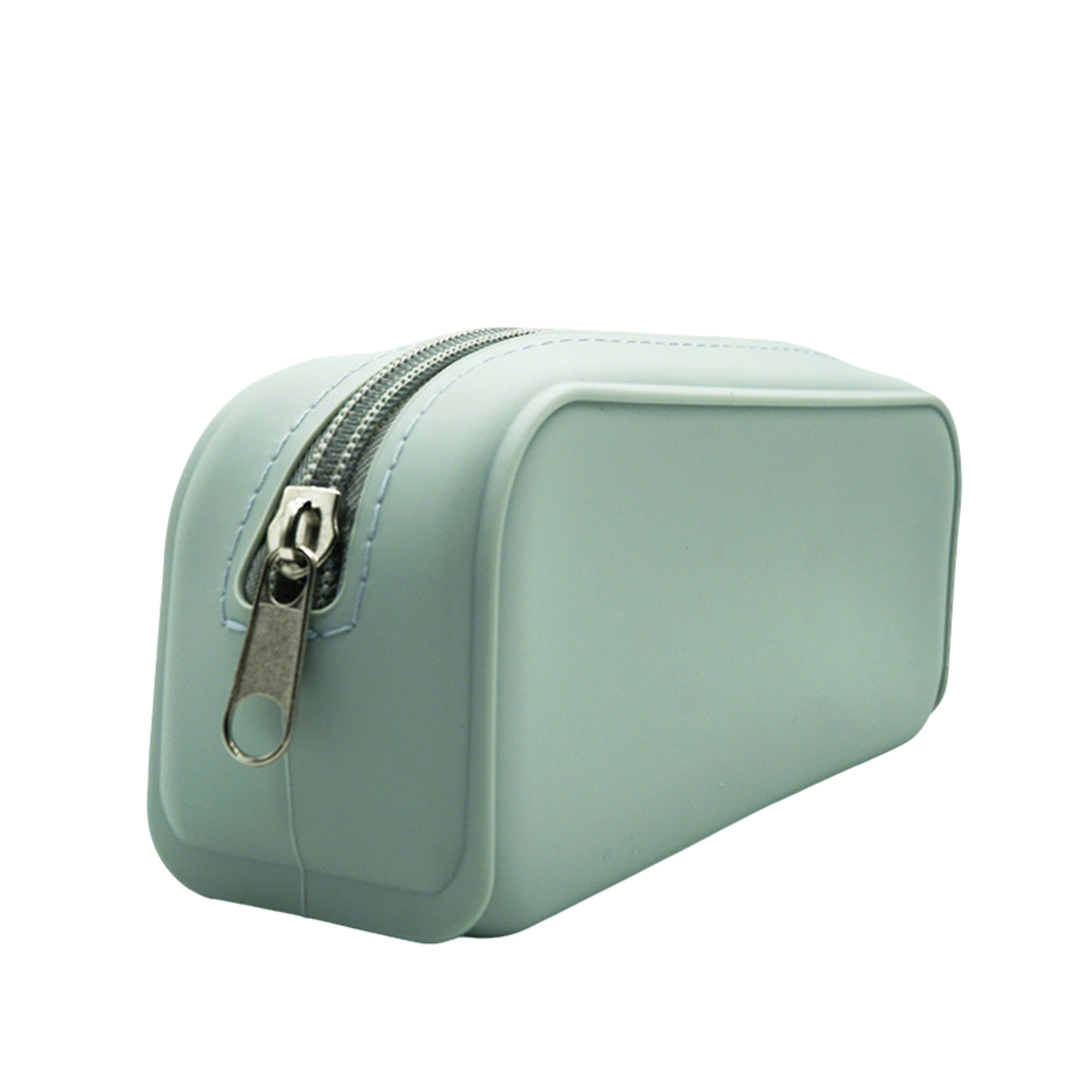 Silicone Square Stationery Pen Case With Metal Zipper 7.1" x 2.8" x 2" 4