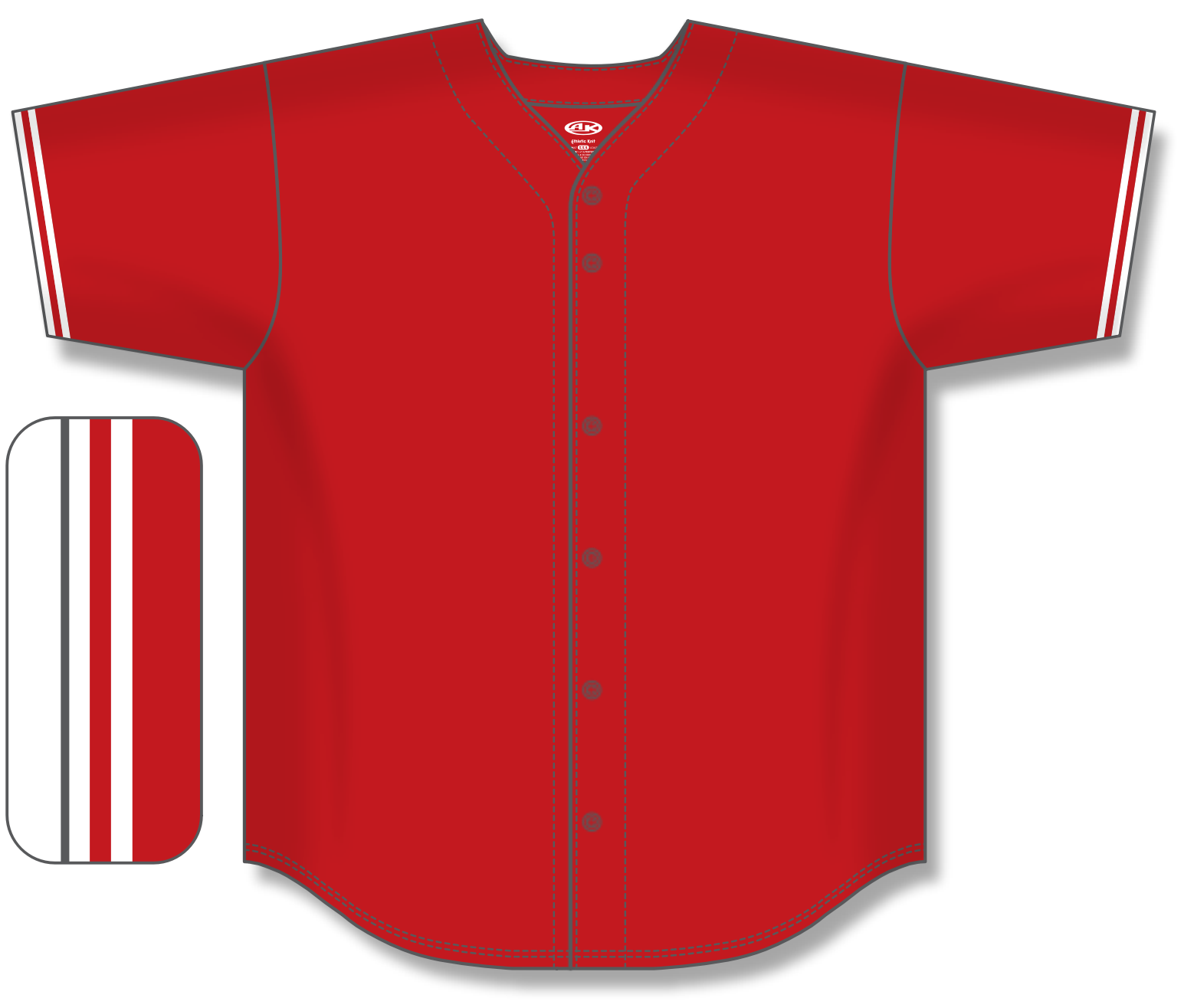 Full Button Baseball Jerseys BA5500-TOR-G01 3