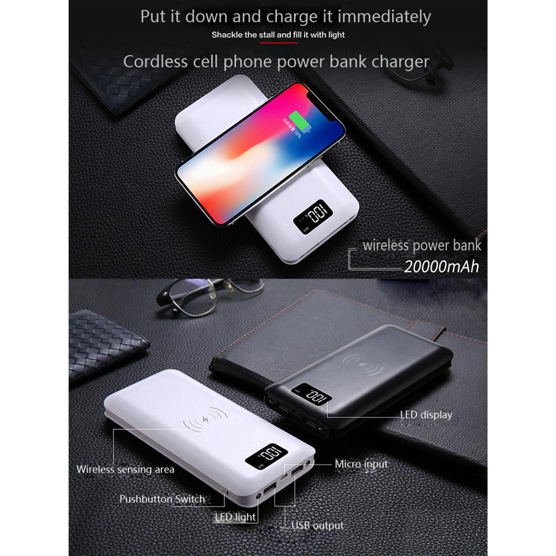 20000 mah Wireless Power Bank 3