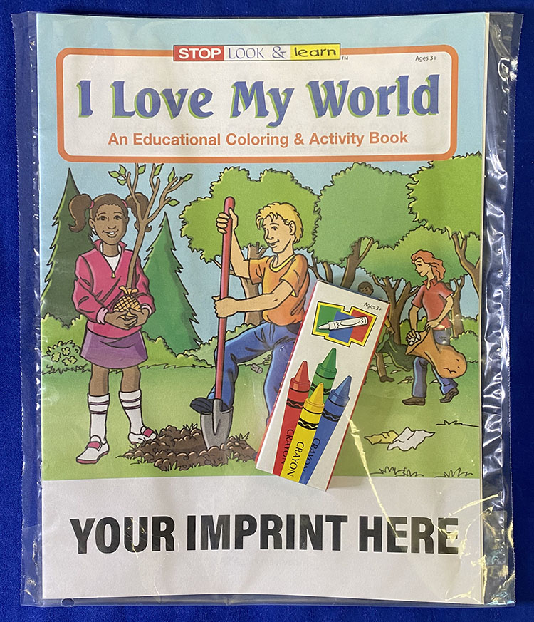 COLORING SET - I Love My World Coloring Book Fun Pack 4