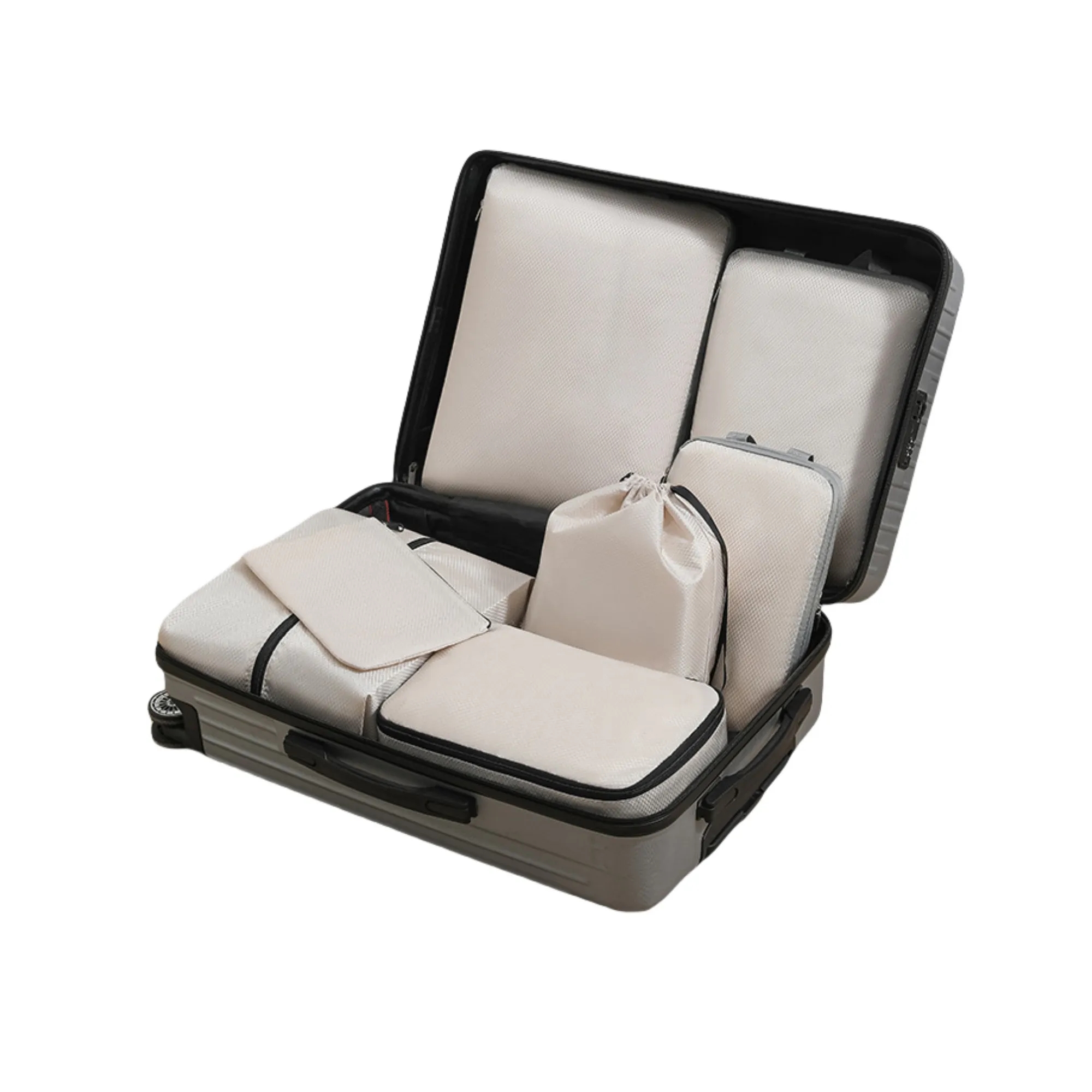 8 Set Compression Packing Cubes Travel Accessories 7