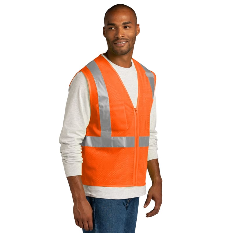 CornerStone ANSI 107 Class 2 Mesh Zippered Vest. 4