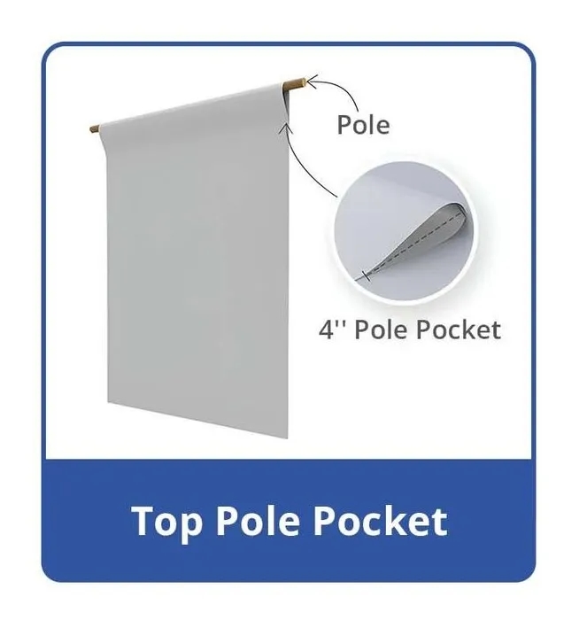 Custom Ultra Premium Vinyl Banners (1'x1') - Top Pole Pocket 7