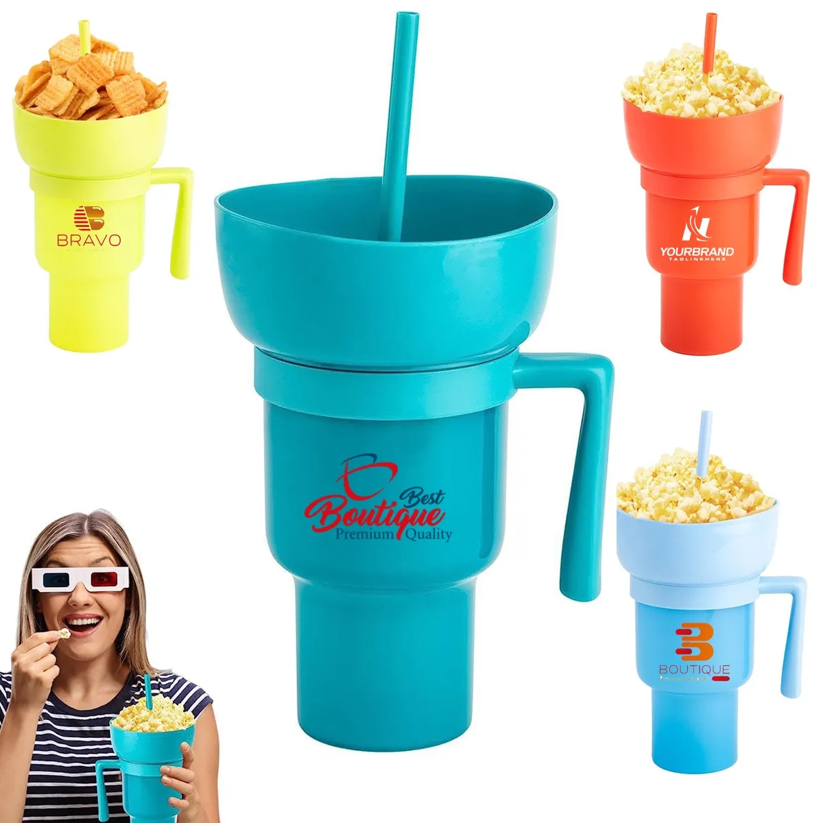 32oz Stadium Tumbler with Snack Bowl 6
