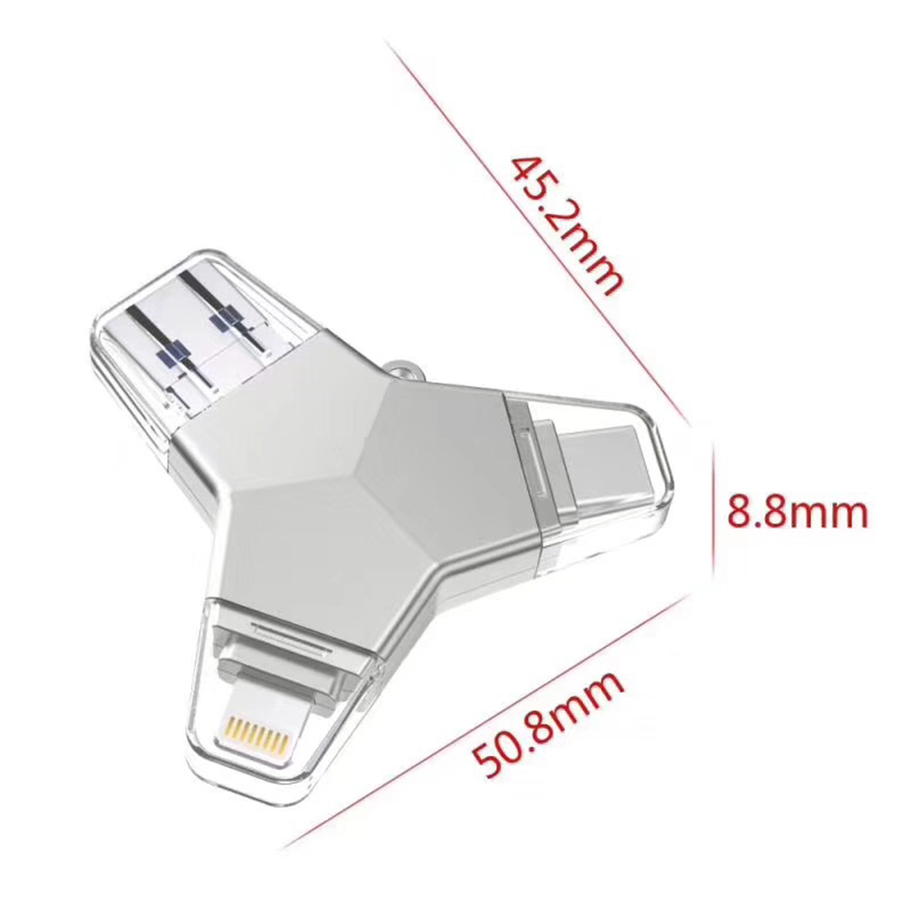 4 in 1 Flash Drive with USB Adapter 4