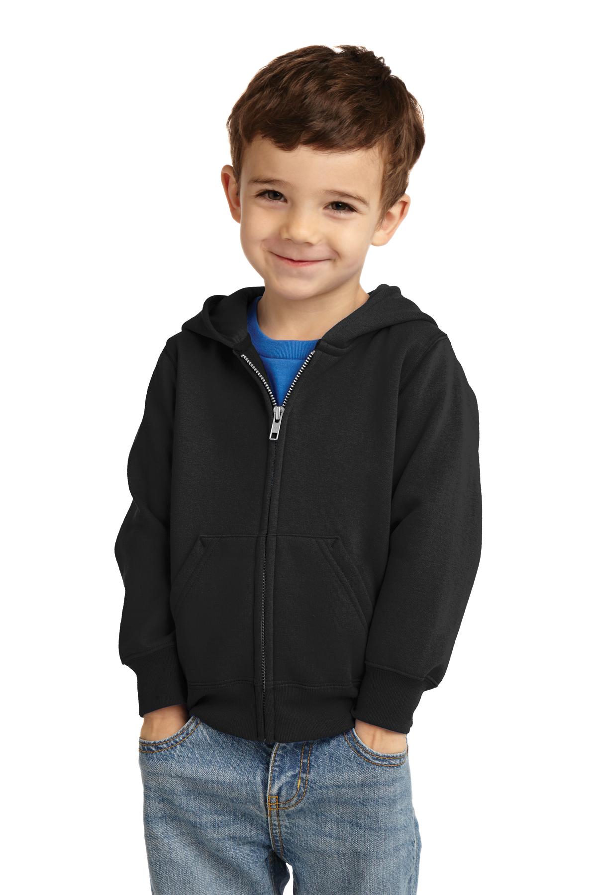 Port & Co Toddler Core Fleece Full-Zip Hooded Sweatshirt. CAR78TZH 34