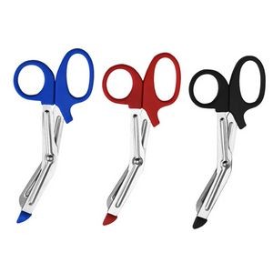 Ergonomic Emergency Medical Scissors With Silver Serrated Blades 20
