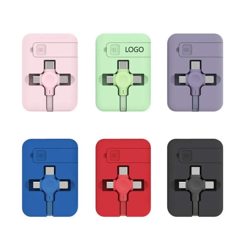 4 In 1 Multiple Retractable Charging Cable With Phone Stand 6