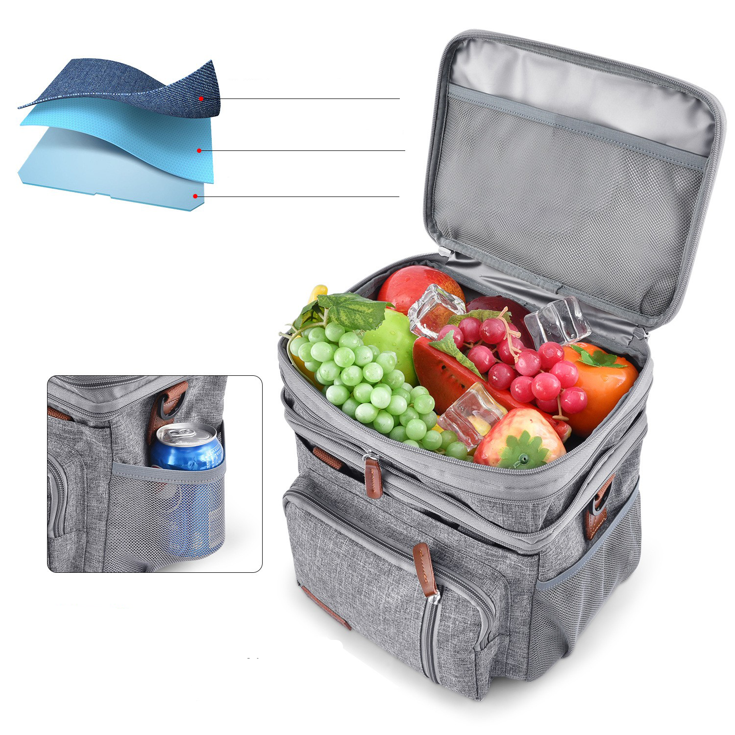 Oxford Crossbody Cooler Insulated Lunch Bag 3