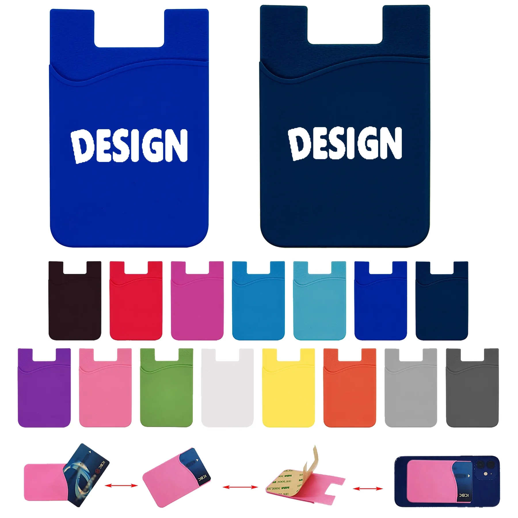 Silicone Phone Card Holder