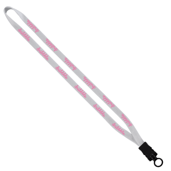 1/2" Cotton Lanyard with Plastic Snap-Buckle Release & O-Ring 21