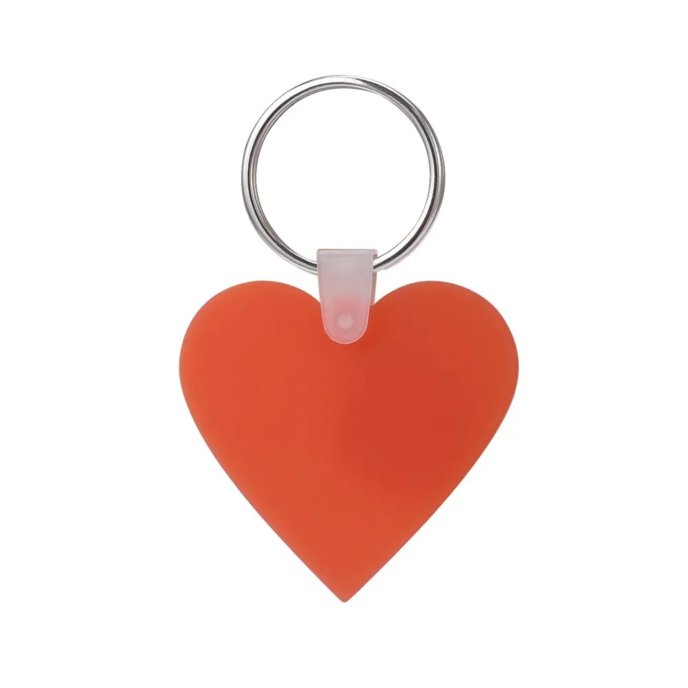 Custom Heart Shaped Silicone Key Tag 2