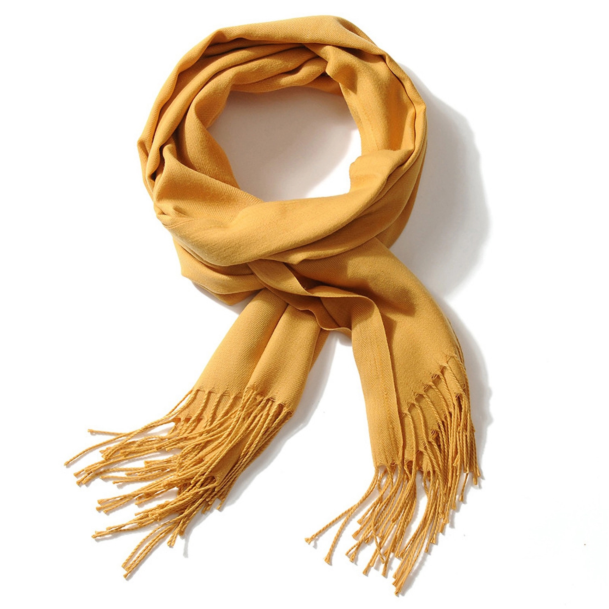 Cashmere Pashmina Woven Scarf With Fringes 8