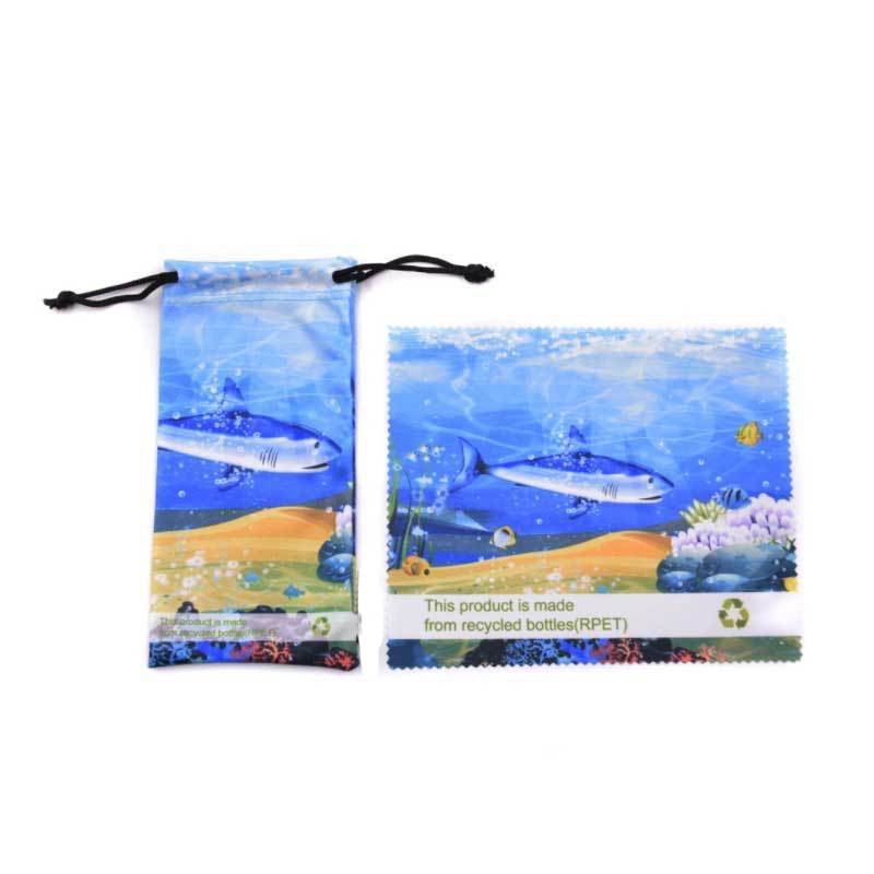 Microfiber Sunglass Pouch and Cloth Set 3