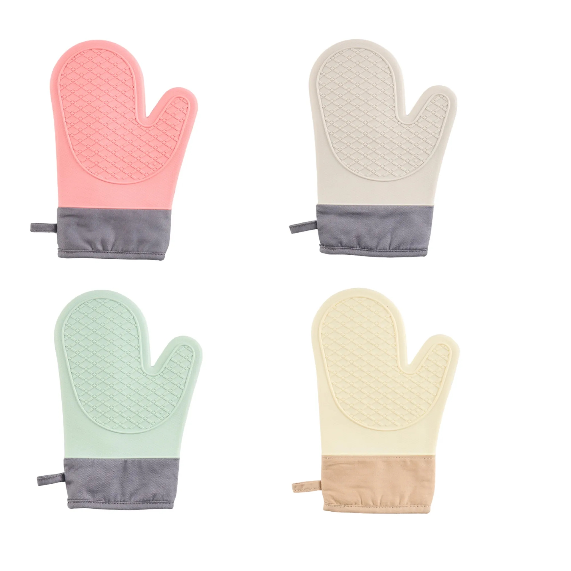 Silicone Heat Insulated Oven Mitts Gloves For Kitchen Baking 4
