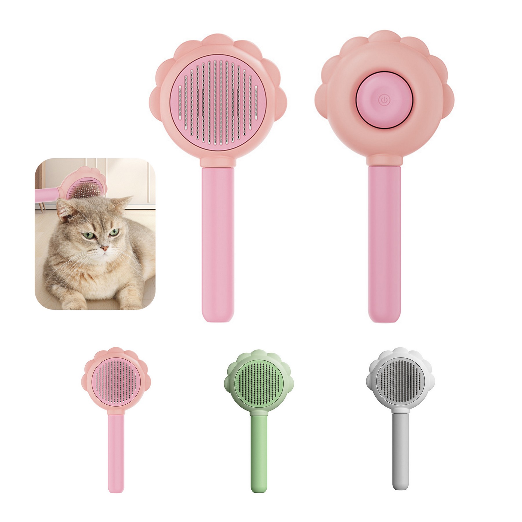 Pet Brush with Release Button 2