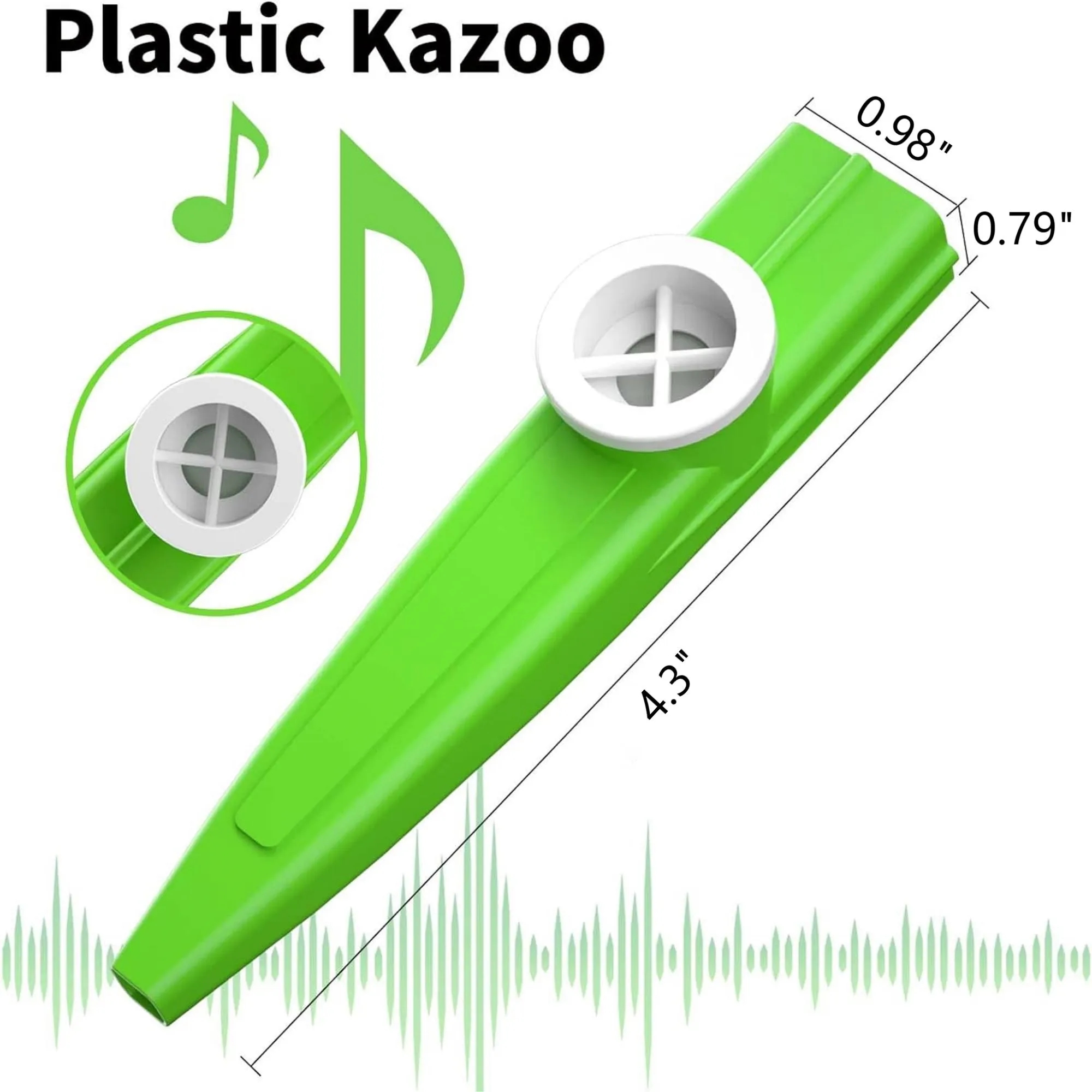 8 Colors Plastic Kazoos Musical Instruments for Party 3