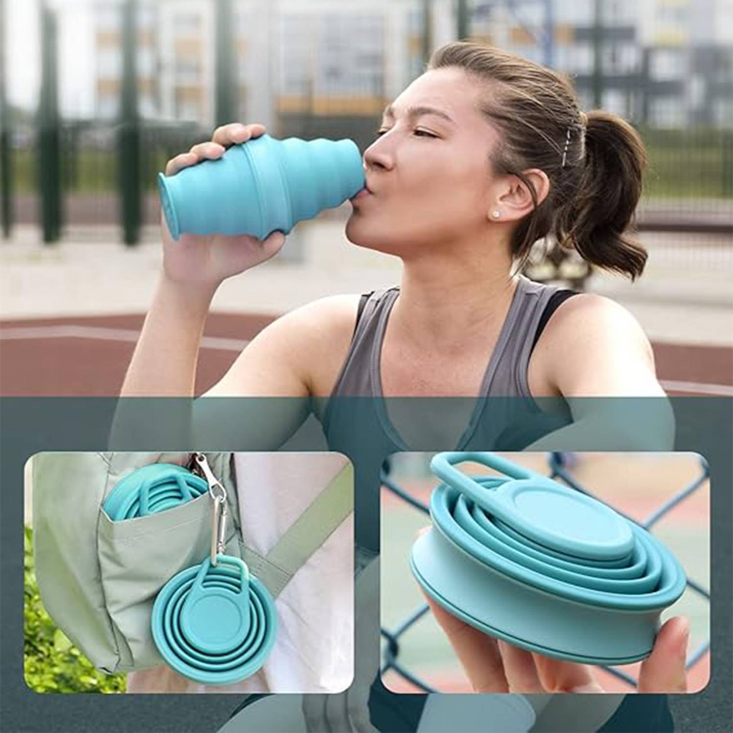 Silicone Foldable Water Bottles for Travel 5