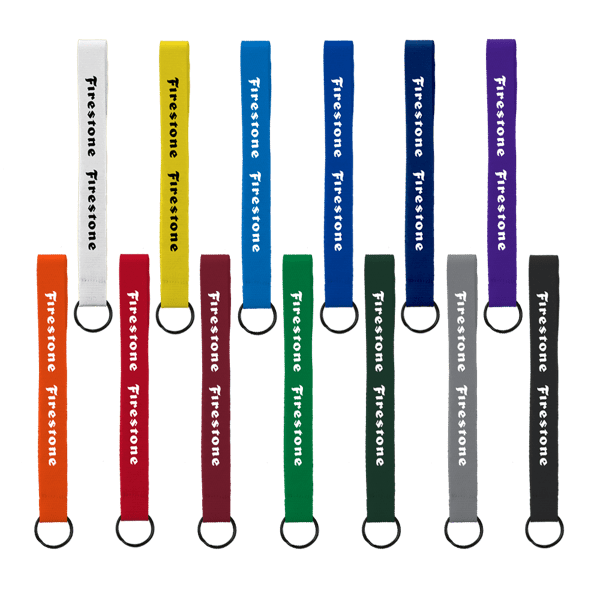 3/4" Sewn Polyester wrist Keychain with Metal Split-Ring 30