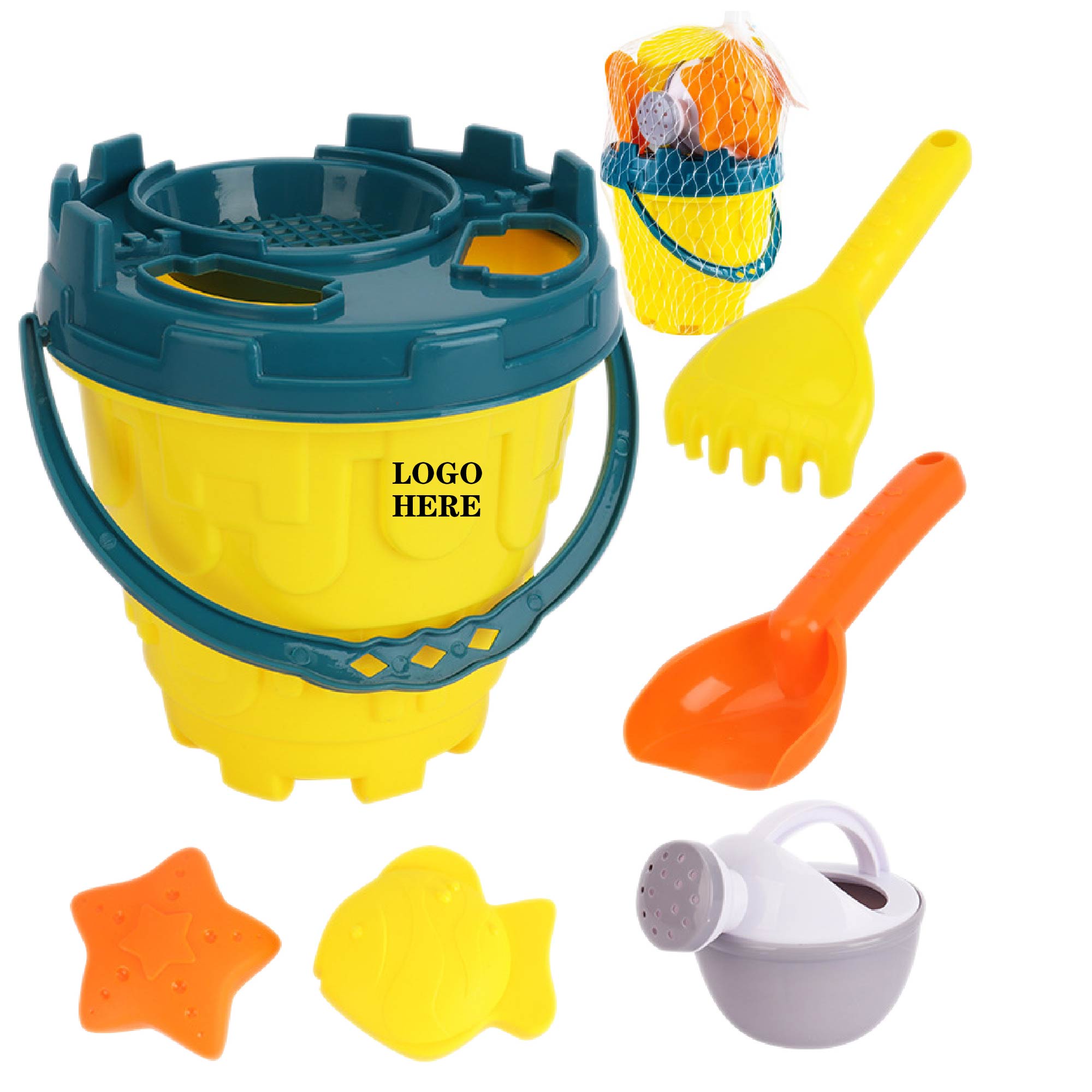 Mini Sand Pail With Toys and Lid 2