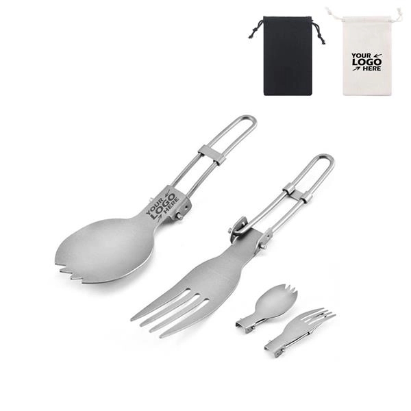 Titanium Folding Cutlery Set 1