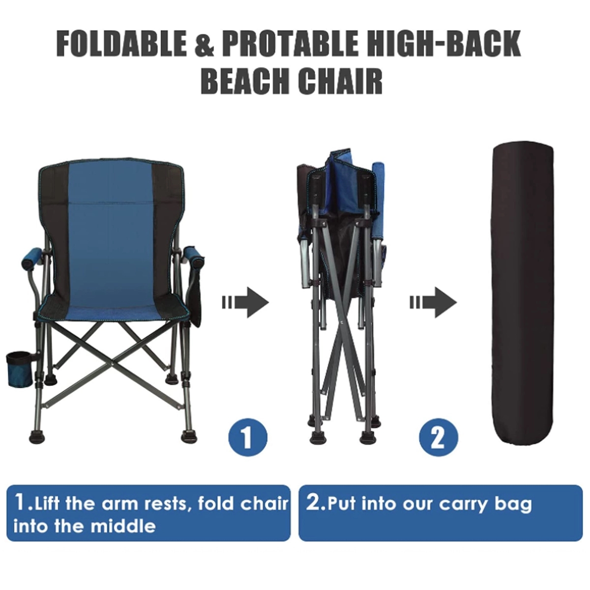 Custom Portable Sturdy Durable Folding Camping Chair 3