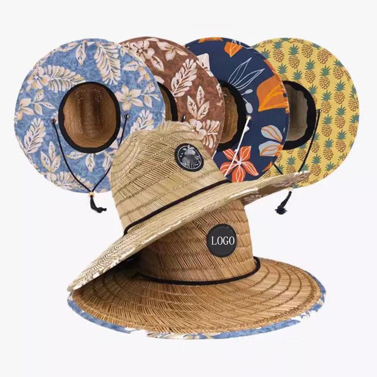 Classic Printed Straw Hat 2