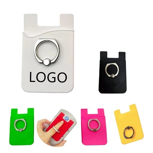 Silicone Cellphone Wallet with Ring 2