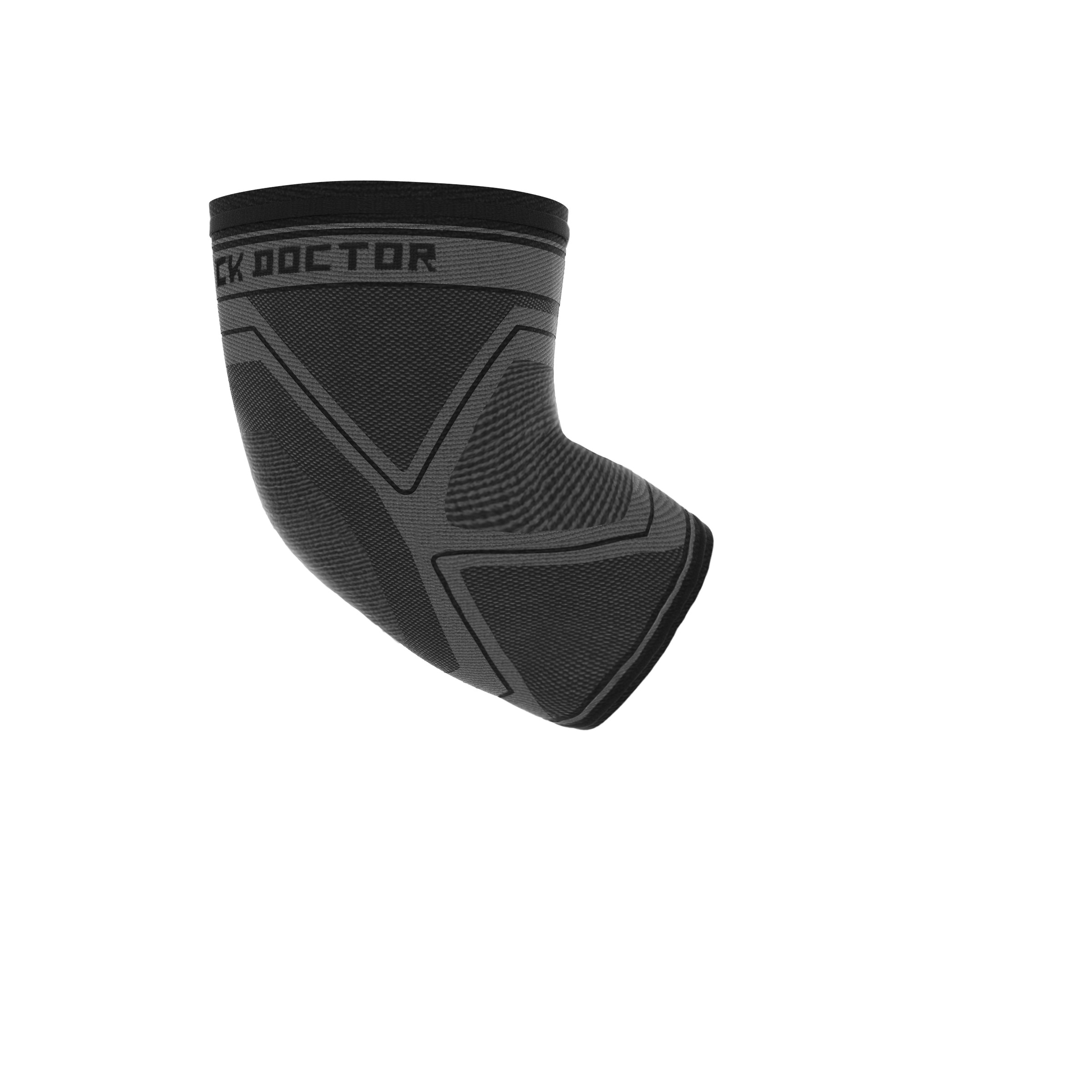 Comp Knit Elbw Slv Gry/Blk 2