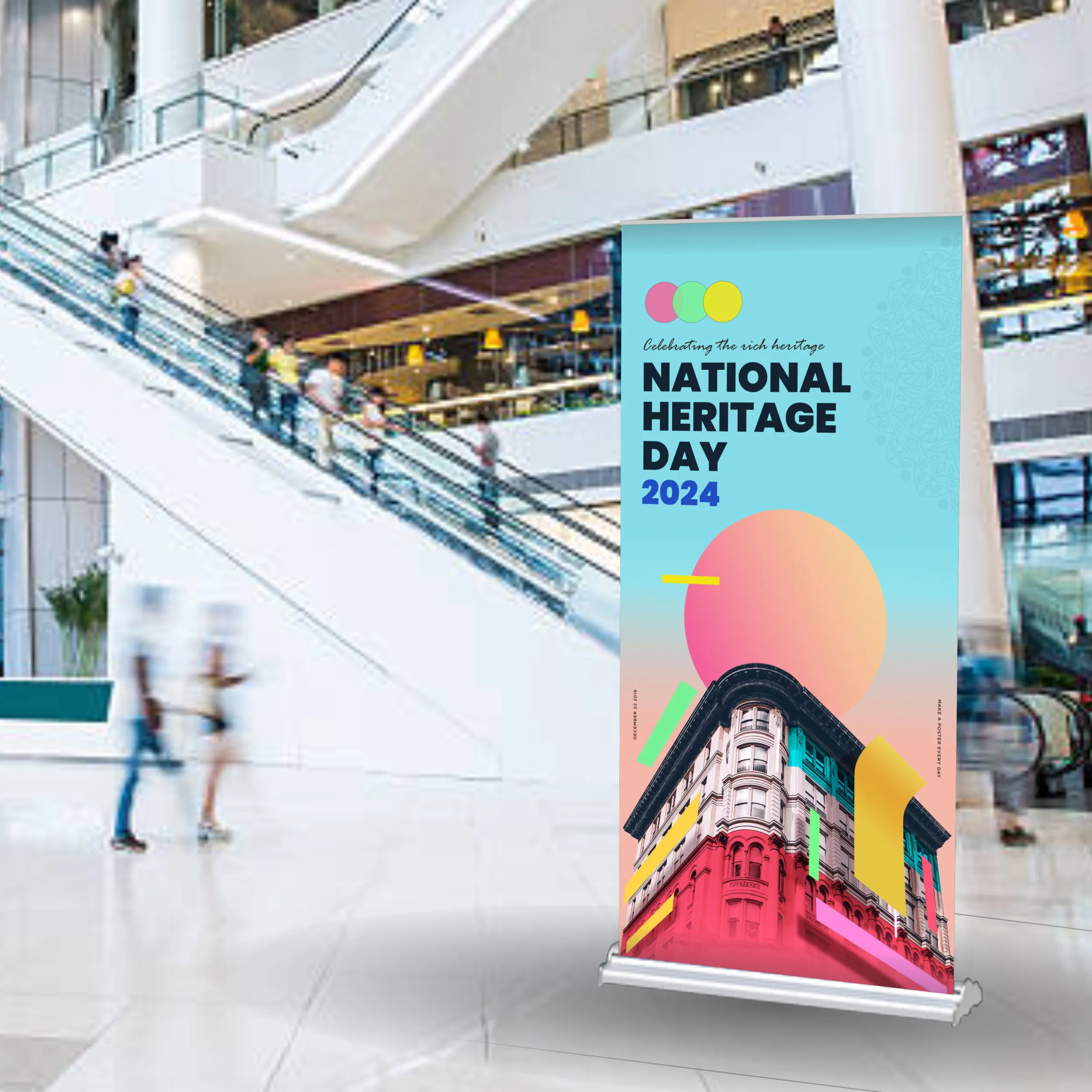 36" x 80" Wide Super Deluxe Retractable Banner Kit 6