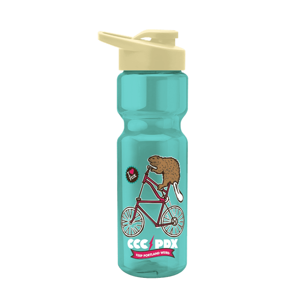 Blazer 28oz Transparent Bike Bottle w/Drink-thru Lid 1068