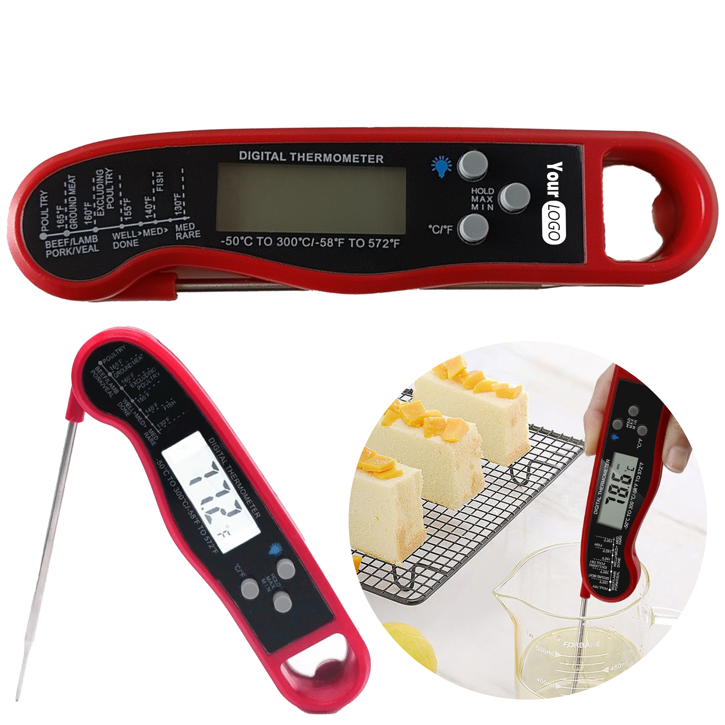 Abs Folding Barbecue Thermometer 3