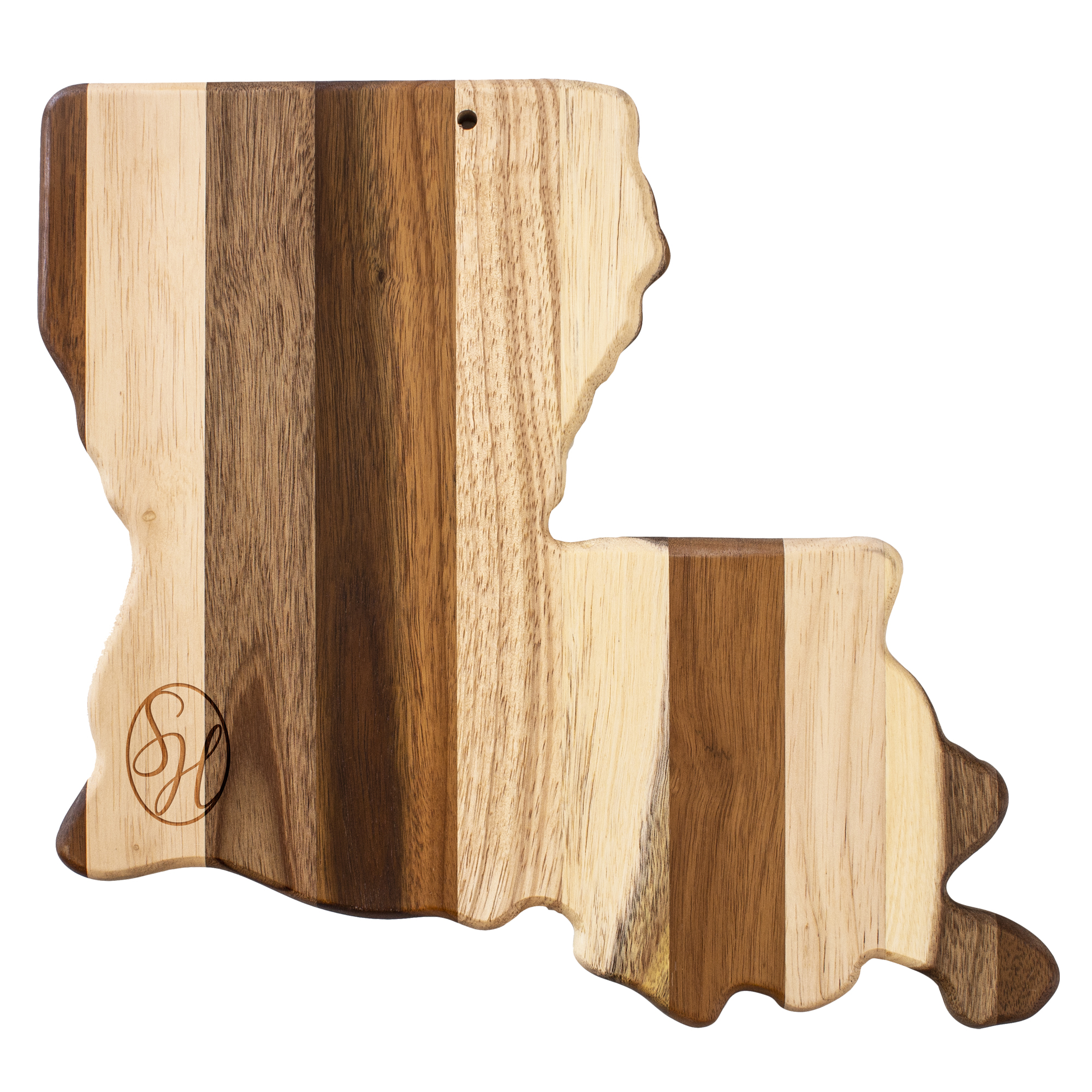 Rock & Branch® Shiplap Series Louisiana State Shaped Wood Serving and Cutting Board