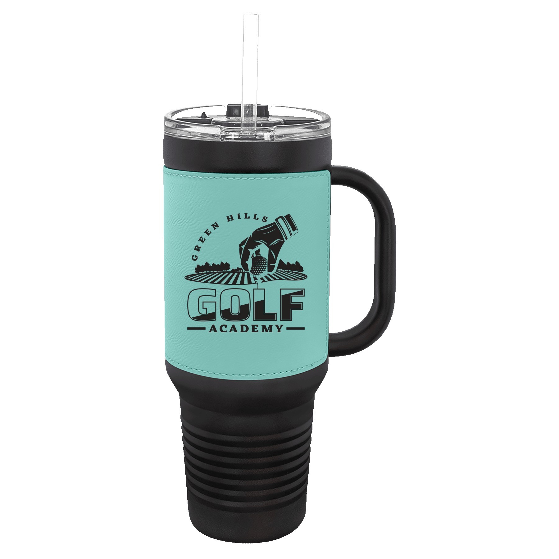Polar Camel 40oz Black Stainless Steel & Leatherette Travel Mug 5