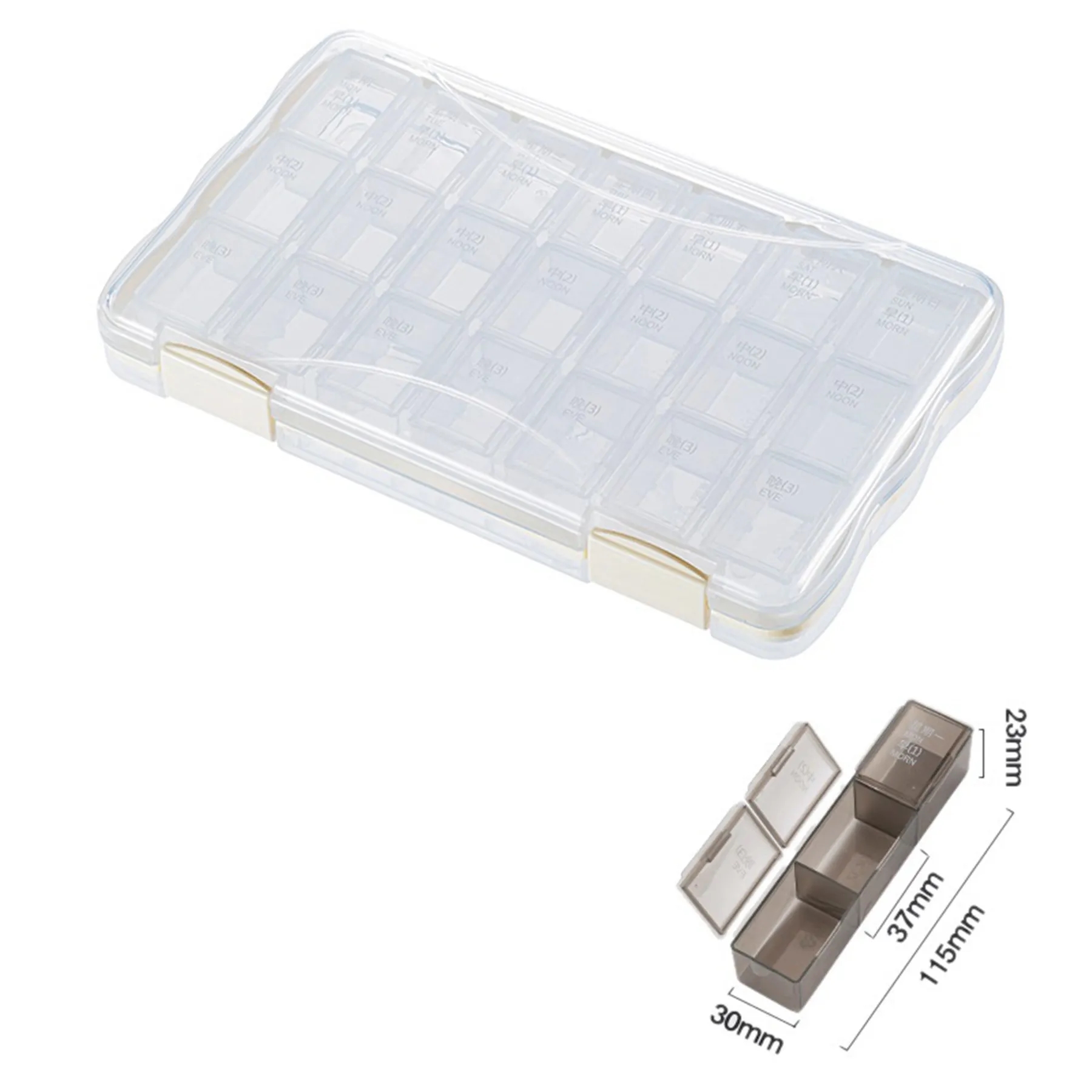 21 Grid Detachable Weekly Medicine Pill Box 6