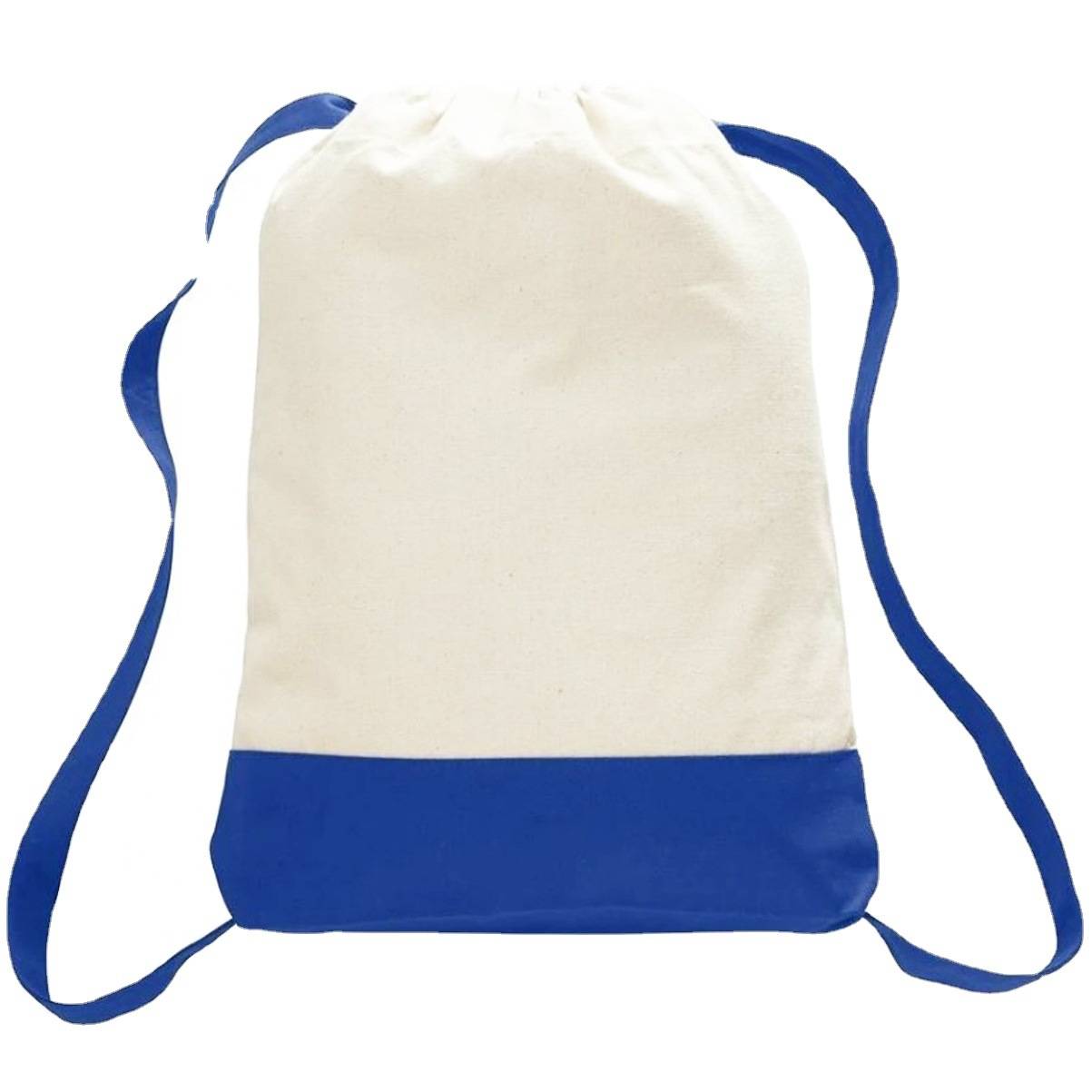 Two Color Canvas Sports Drawstring Bag 5