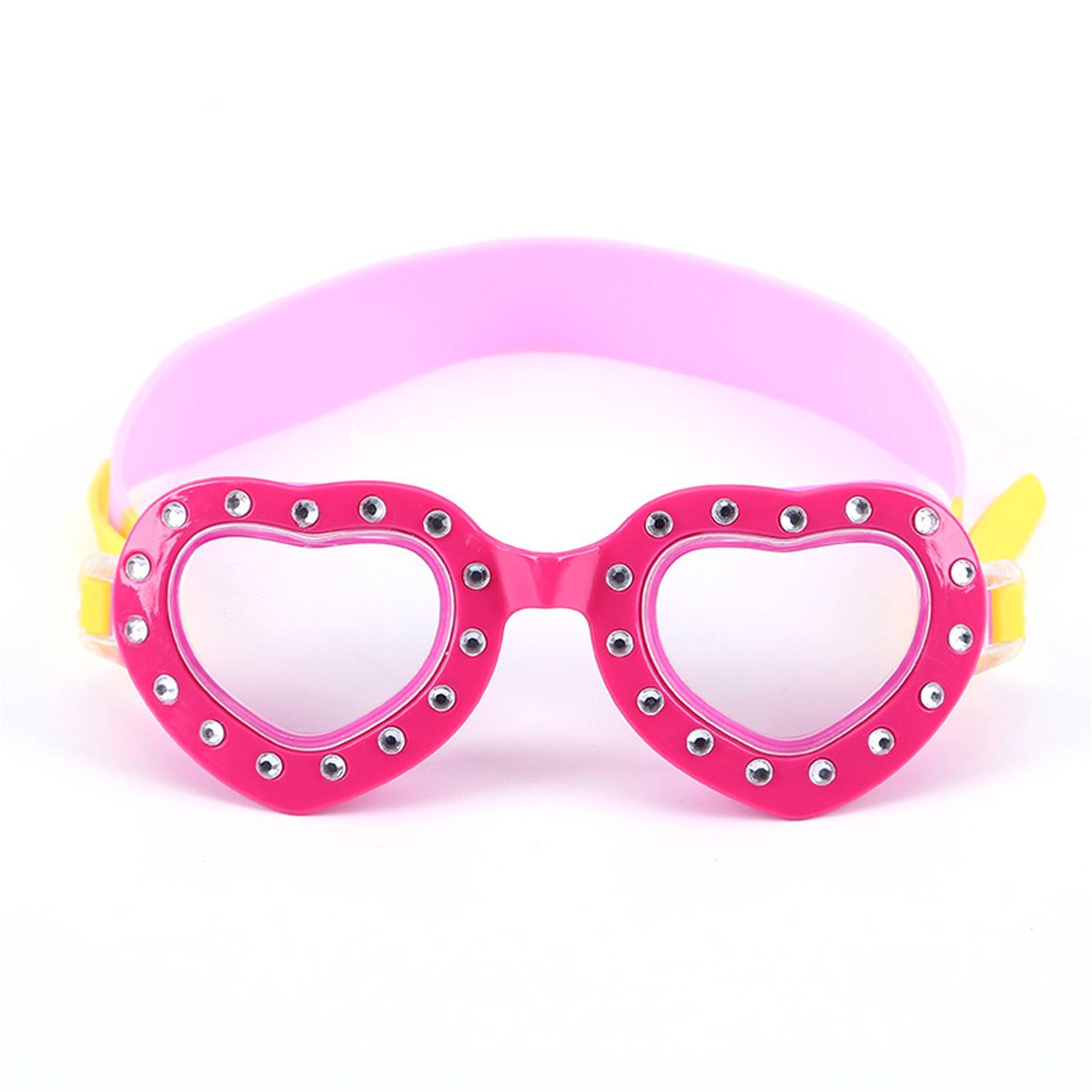 Adjustable Donut Heart-Shaped Silicone Swim Goggles for Kids 2