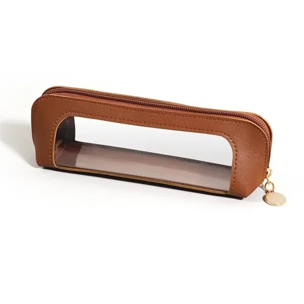 PU Leather Transparent Pencil Case 3