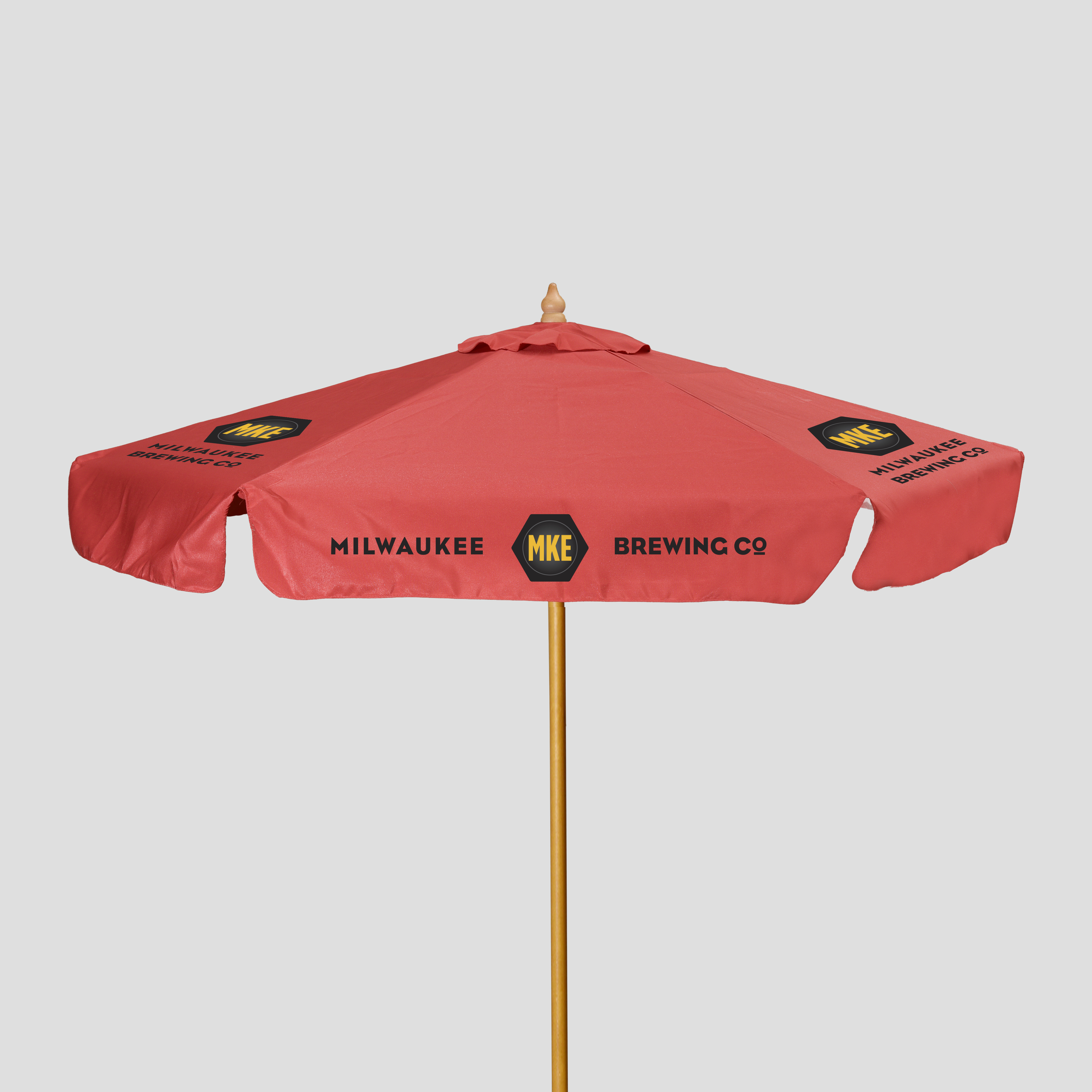 7' Wood Market Umbrella