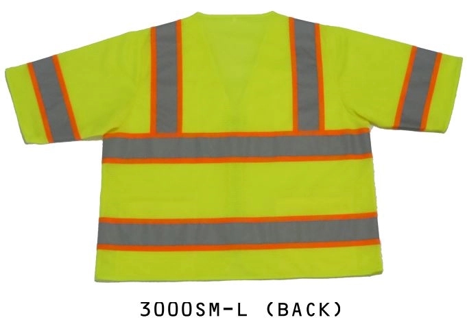 Ansi Class 3 Safety Vest, 2 Tone, Solid/Mesh 4