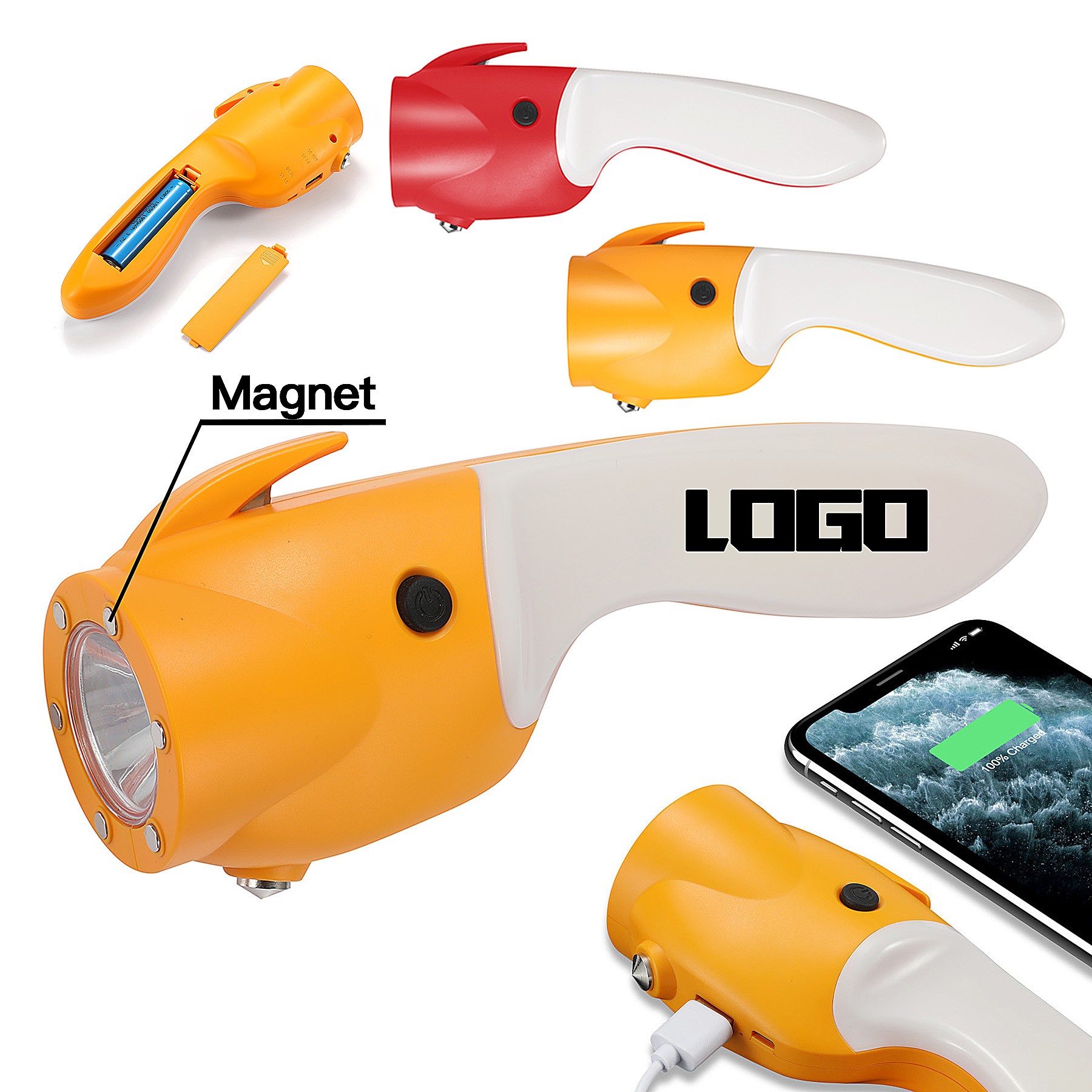 Emergency COB Flashlight Multifunctional Tool