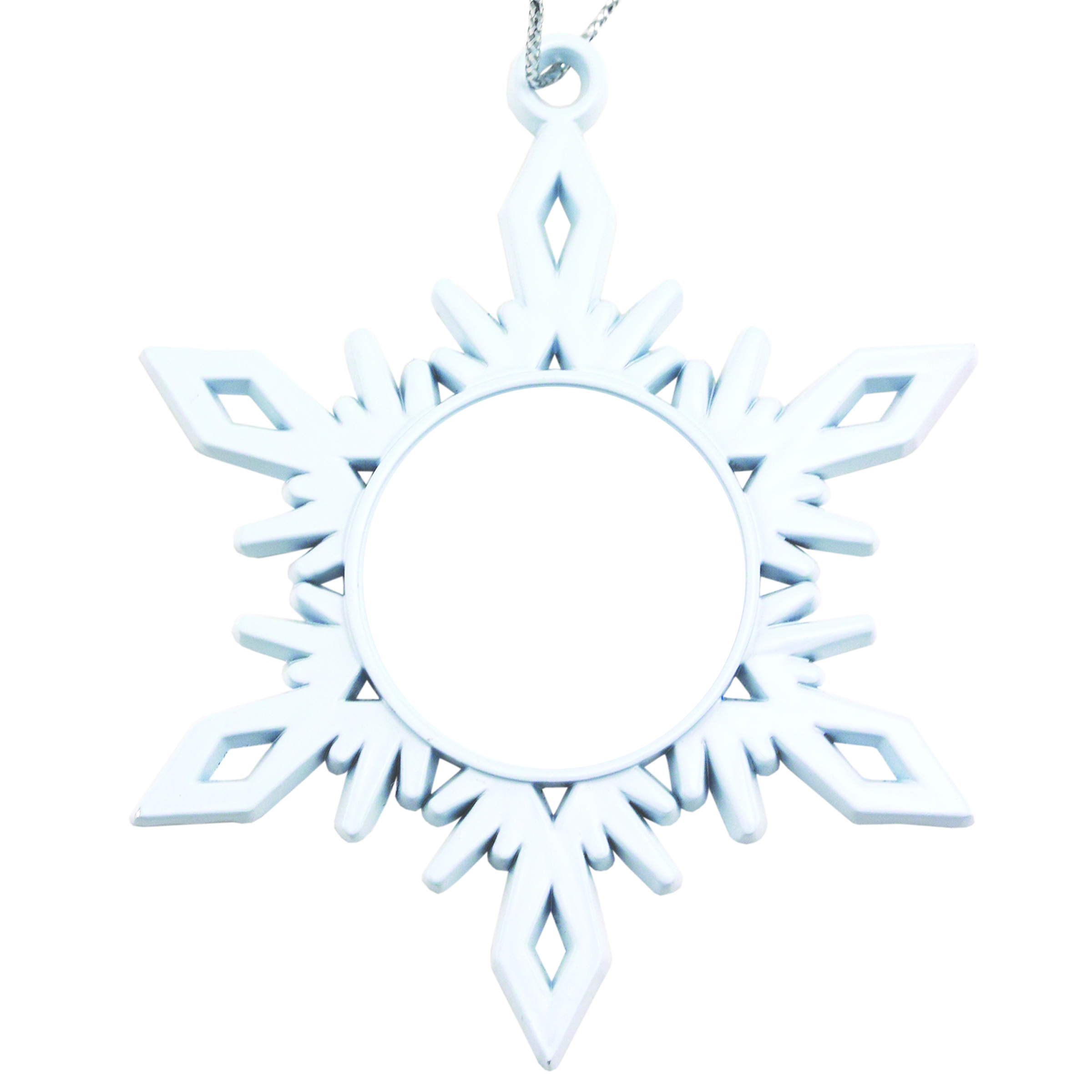 White Snowflake Holiday Ornament 6
